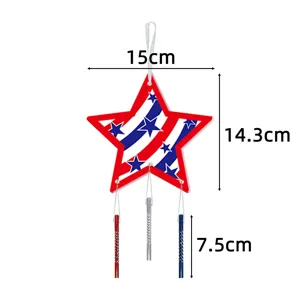 Patriotischer Stern Windspiel Hängedeko für den amerikanischen Unabhängigkeitstag Party