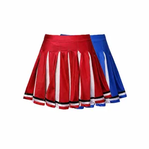 Dames Punkstijl Geplooide Rok Hoge Taille A-Lijn Korte Rok Cheerleader Toneelvoorstelling Outfit Polyesterblend