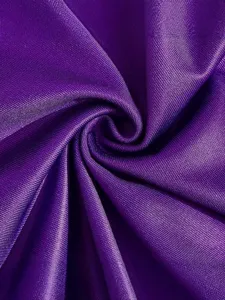 Purple fabric material detail shot, showing soft texture and fine weave for apparel use.