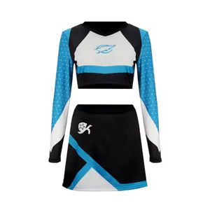 Cheerleading uniform crop top and skirt set for girls stage performance sports dance wear