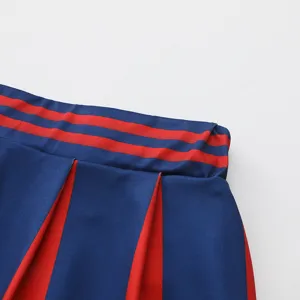 Kinder Cheerleader Rock Detail blau rot Plissee Sport Kostüm Auftritt Kleidung Sportkleidung