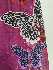 Women's butterfly print yoga leggings slim fit stretch activewear pants fabric detail view