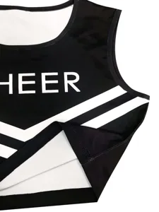 Children cheerleading performance vest top summer new kids sportswear sleeveless top activewear