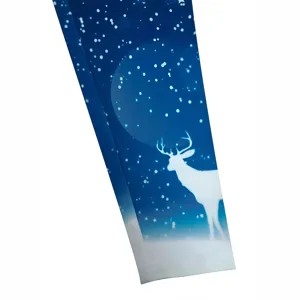 Christmas deer printed leggings high waist stretch slim fit sports fitness yoga trousers