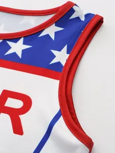 Kinderen Amerikaanse vlag cheerleading jurk prestatie kostuum rood wit blauwe ster