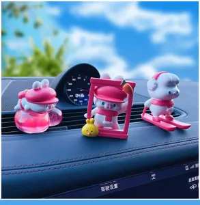 Auto Armaturenbrett süße Harz Puppe Ornament kreative Desktop Dekoration Set
