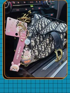 Cute Fortune Shibe acrylic keychain cute puppy bag pendant cartoon car charm gift