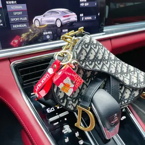 Lucky cat magic cube keychain mini 3x3 puzzle toy stress relief car key ring pendant