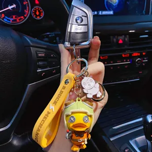 B.Duck Identity V Cartoon Sleutelhanger Schattige Spuitgiet Pop Tas Hanger Auto Model