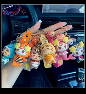Cute cartoon ocean series keychain pendant for car keys and adorable bag decoration