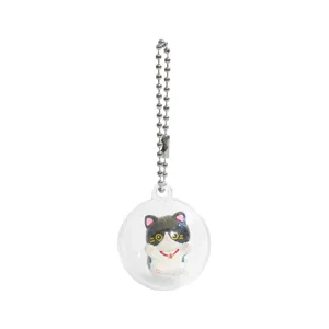 4cm Cute Cat Gashapon Keychain Transparent Capsule Cartoon Toy Bag Pendant Decoration