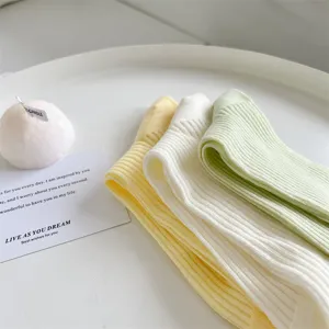 Chaussettes d'equipage en soie de verre respirantes pour femmes printemps ete pastel