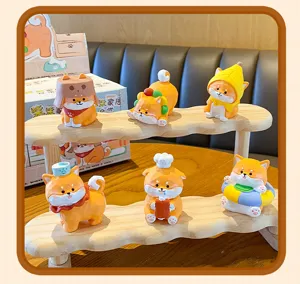 Cute Shiba Inu resin mini figurines set, lovely desktop decoration and blind box display.