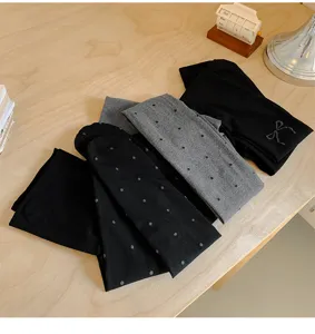 Medias cómodas de mujer sin costuras lunares lazo 80D leggings cálidos otoño invierno