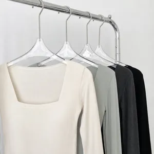 Donna camicia manica lunga scollo quadrato con imbottitura petto top aderente tinta unita