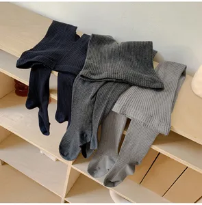 Damen gerippte Thermostrumpfhose Winter Strick Leggings mit Fersenformung für Alltag.