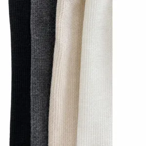 Women thermal underwear fabric swatches, soft warm anti pilling material in four colors.
