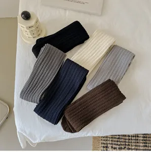 Vista dettagliata collant donna autunno inverno 100D trecce tinta unita in vari colori.