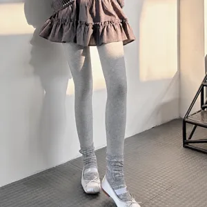Thickened thermal fleece leggings for women, high waist winter warm fleece lined pants outfit.