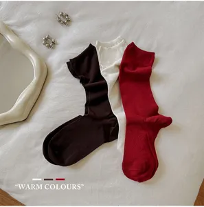 Damen Slouch Socken Herbst Winter warme Feinstrick Langschaft Kuschelsocken Sets