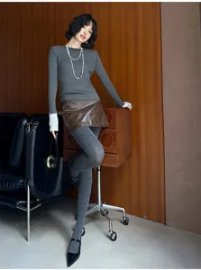Donna collant a pois senza cuciture calze collant moda autunno inverno uso quotidiano