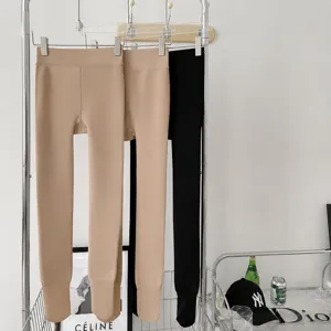 Collant termico trasparente felpato autunno inverno calzamaglia finta pelle color carne naturale