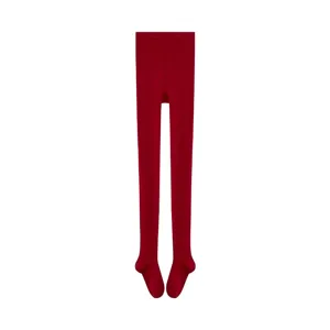 Einfarbige rote Damen Winter Wollstrumpfhose thermische dicke Leggings Hauptansicht
