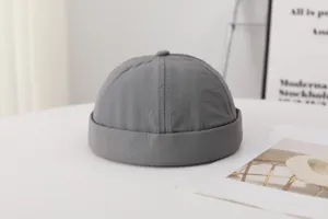 Gorro miki sin ala de color liso para hombres y mujeres, gorra de cercanías versátil y elegante.
