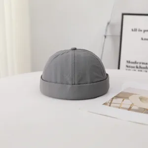 Gorro docker color liso para hombre y mujer, sombrero commuter moda minimalista.