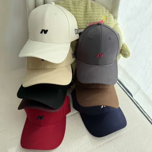 Gorra de Béisbol de Algodón Unisex Clásica Bordada con Letras Sombrero Dad Ajustable Casual Exterior Protección Solar Deporte