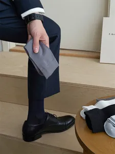 Chaussettes fines et respirantes pour hommes d'affaires, style confortable printemps été.