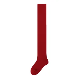 Women Autumn Winter Wool Blend Ribbed Thigh High Stockings Calf Socks Solid Color Stretch Long Socks