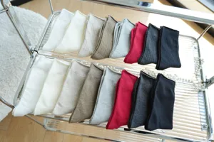Women's autumn winter ribbed mid-tube socks in versatile Maillard colors, soft cotton daily wear.