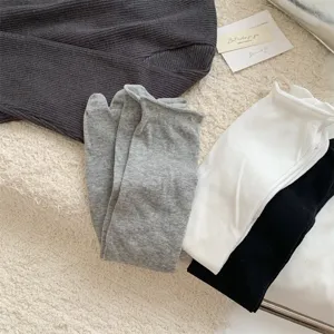 Women split toe socks casual solid color stackable mid tube socks cotton daily wear