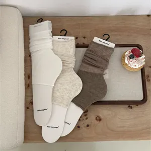 Women thin stirrup leg warmers casual stacked socks spring summer daily wear neutral style
