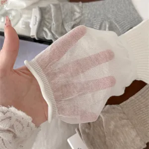 Printemps ete style ballet transparents sous-pied jambieres femmes legers chaussettes
