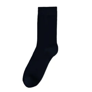 Chaussettes mi-hautes noires classiques pour hommes, confortables et respirantes pour le travail.
