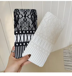 Summer women fishnet tights, asymmetric lace mesh design, black and white sexy sheer stockings.