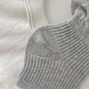 Guêtres tricotées grises pour femmes printemps fin style ballet chaussettes longues