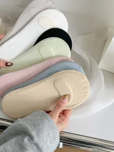 Women thin invisible ice silk boat socks with sponge cushion and anti slip heel details