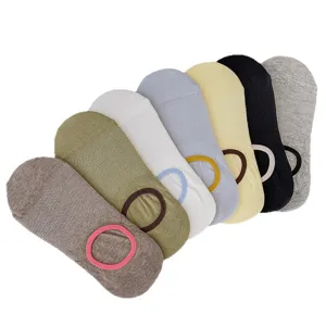 Chaussettes Invisibles Bateau en Mélange de Coton Décontracté pour Femmes Bloc de Couleur Maille Respirante Basse Printemps Été
