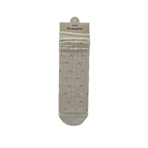 Calcetines de media pantorrilla con lunares transpirables para mujer primavera verano calcetines