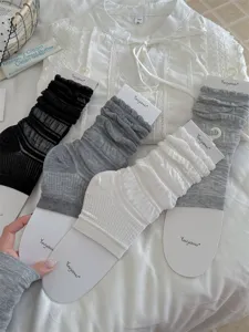 Women ballet style footless socks thin bubble lace leg warmers sweet cute spring hosiery.