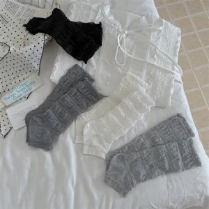 Women ballet style footless leg warmers cute lace slouch socks spring summer calf socks