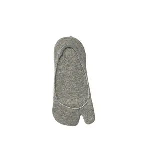 Cotton classic tabi split toe low cut invisible socks grey anti slip shallow fit summer daily wear