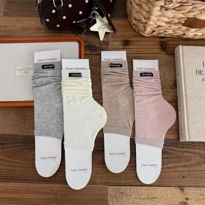 Women ballet style stirrup leg warmers ribbed long socks four colors fashion calf socks