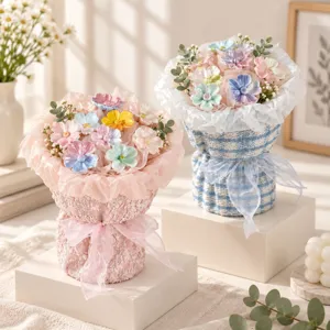 Handgemaakte keramische bloemboeketten uit Jingdezhen voor decoratie en luxe geschenken