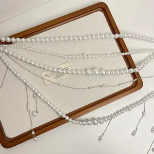Mehrschichtige Perlen Taillenkette süß cooler Schmuck ästhetische vielseitige Hüftkette