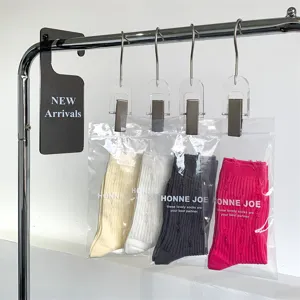 Women autumn winter distressed solid color slouch socks detail display comfortable cotton knit hosiery