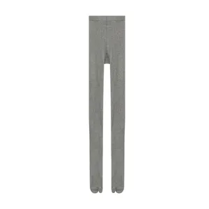 Collants Mince Côtes Orteils Séparés pour Femmes Coton Peigné Haute Élasticité Collants Printemps Automne Leggings Pieds Décontractés